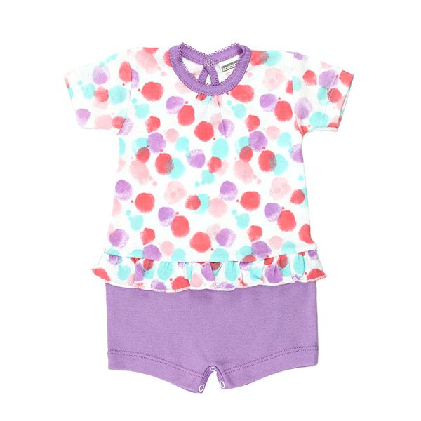 Absorba. Body dragt med lilla buks og flæsekant