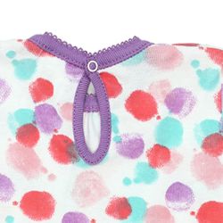 Absorba. Sommerdragt med lilla buks og flæsekant, udsnit bag