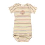 Petit Bateau. Kortærmet body i friske striber