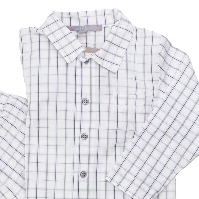YCC. Ternet pyjamas i bedstefar stil, udsnit