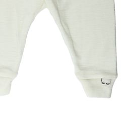 Celavi. Baby uld legging i råhvid merinould, udsnit 