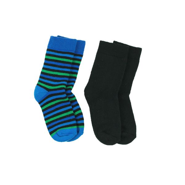 Decoy. Frotté sokker - Blåstribet og sort i 2-pak
