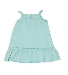 Petit Bateau. Sommerkjole med bred flæsekant, Bagside