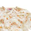 Confetti by Absorba. Lysegrøn og orange blomstret babykjole, udsnit
