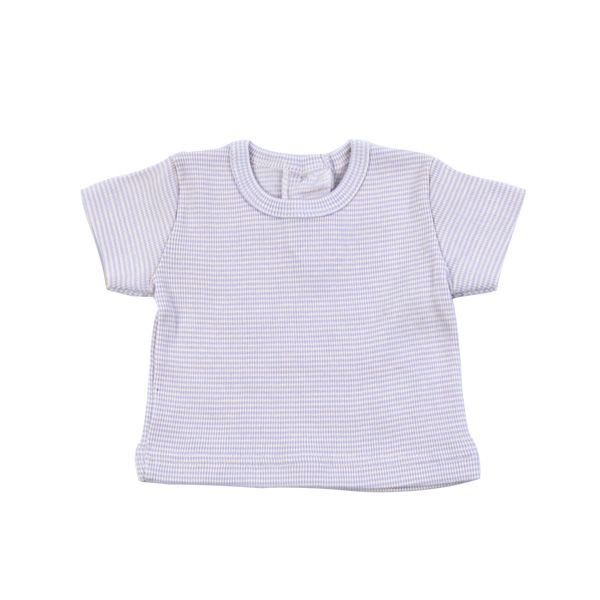 Petit Bateau. Bluse stribet  i lyslilla og gul 