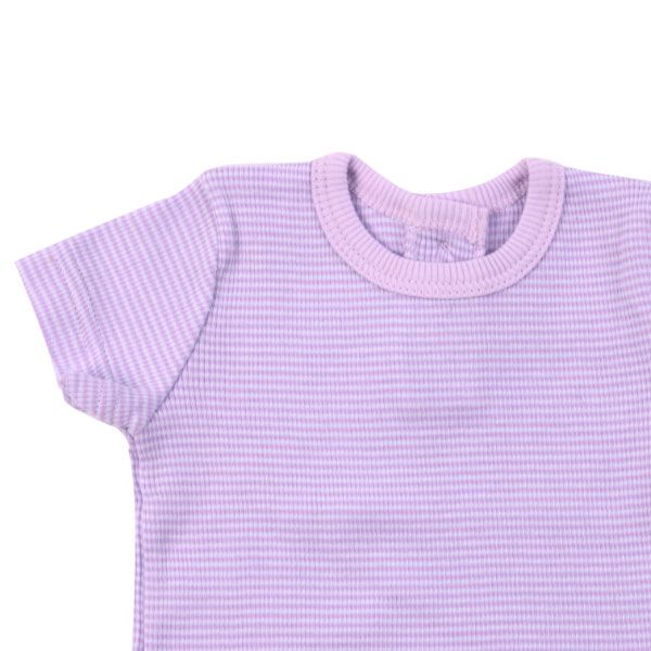 Petit Bateau. Bluse stribet  i lyslilla og lavendel udsnit