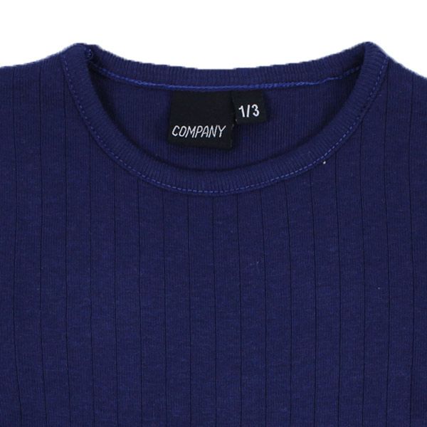 Company. Langærmet marineblå baby bluse i rib, udsnit
