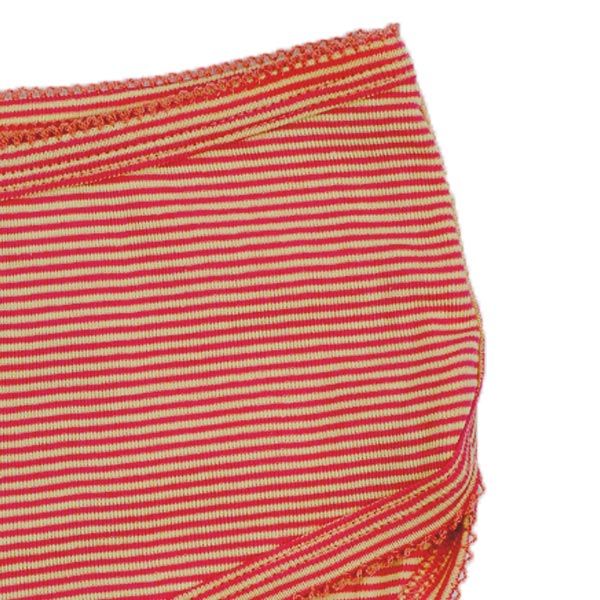 Petit Bateau. Hipsters i rød og creme stribe, udsnit
