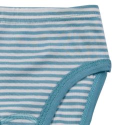 Petit Bateau. Pigetrusse i hvid og blå stribe - udsnit