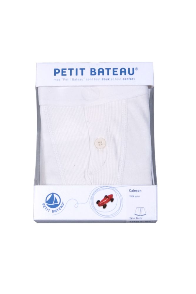 Petit Bateau. Hvide boxershorts i æske