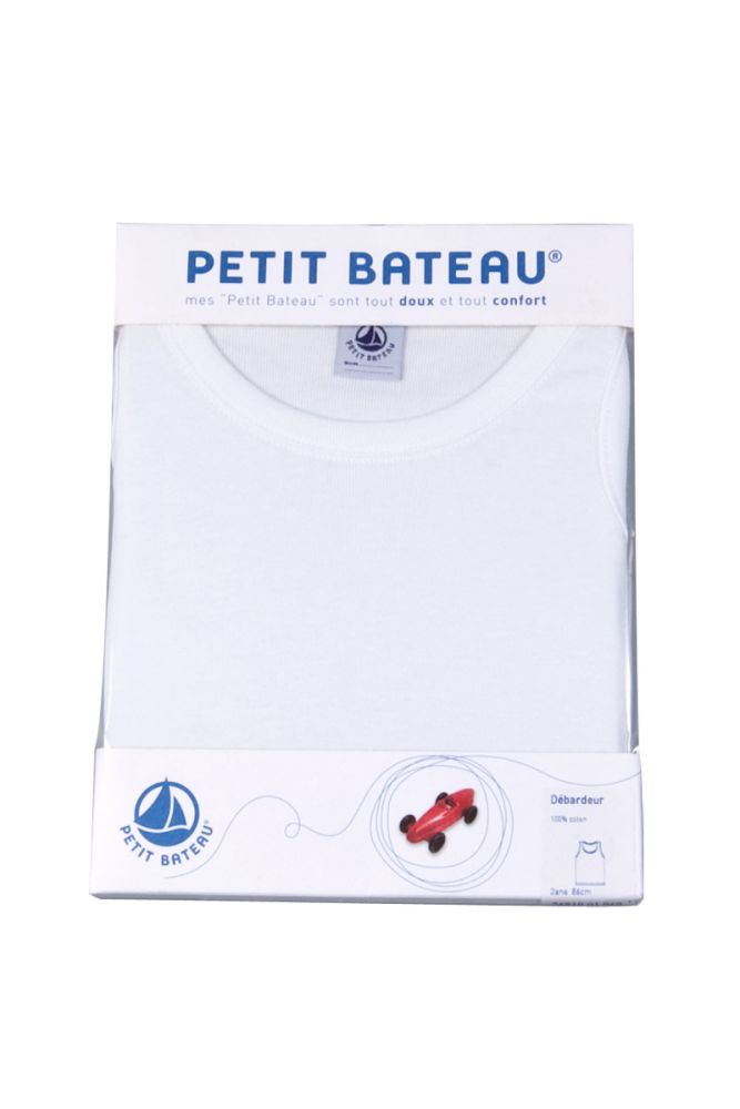 Petit Bateau. Klassisk hvid undertrøje i æske