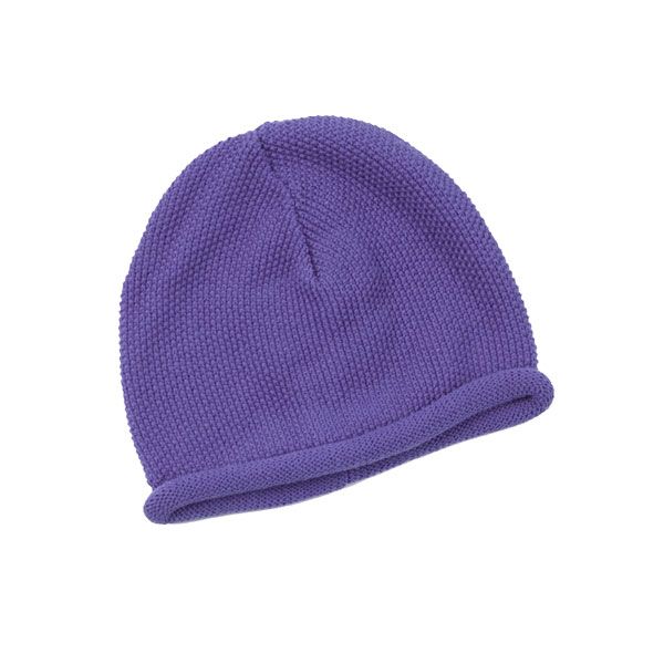 Petit Bateau. Klokkeformet hue i lilla strik 