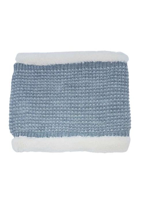 Halsedisse med plydsfoer, grå