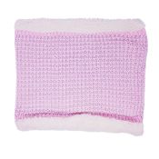 Halsedisse med plydsfoer, rosa