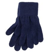 Celavi. Uldne marineblå strik tryllehandsker