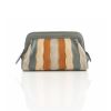 Nova Bags. Clutch / kosmetikpung - multistribet cognac og beige