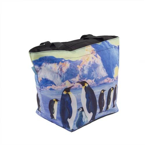 Gara Accessories - Shopper taske med pingviner, udfoldet