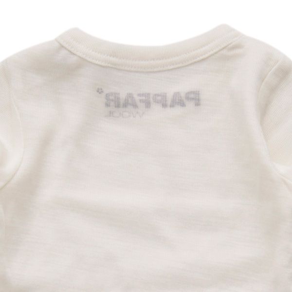 Papfar. Uldbody - råhvid, bag