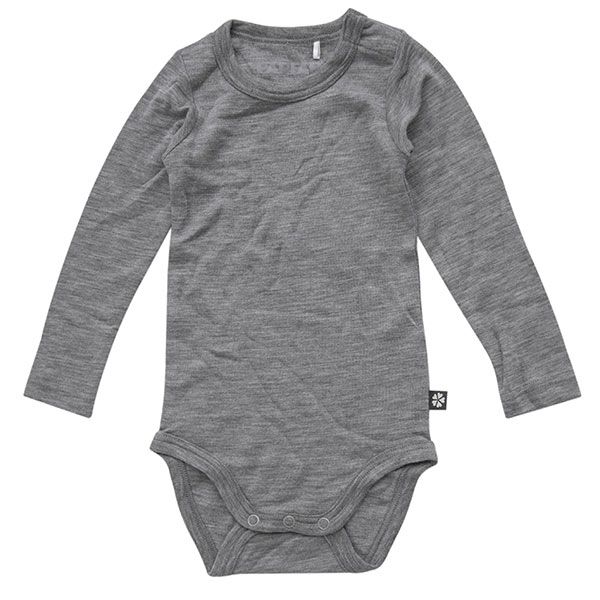 Papfar. Uldbody i grå merinould