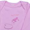 Petit Bateau. Rosa body med pink frø, udsnit 