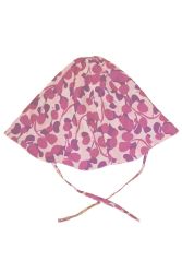 Mini a Ture. Rødlilla klokkeformet sommerhat, bag