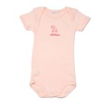 Petit Bateau. Lys laksefarvet kortærmet body med kat