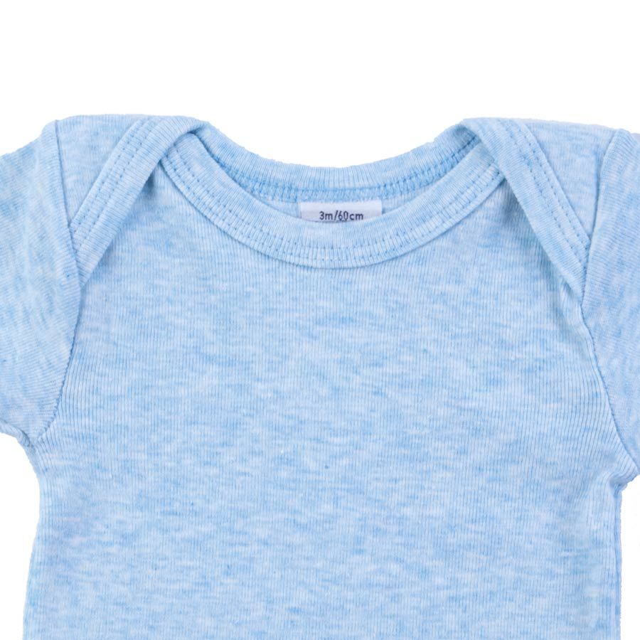 Petit Bateau. Meleret lyseblå body, udsnit