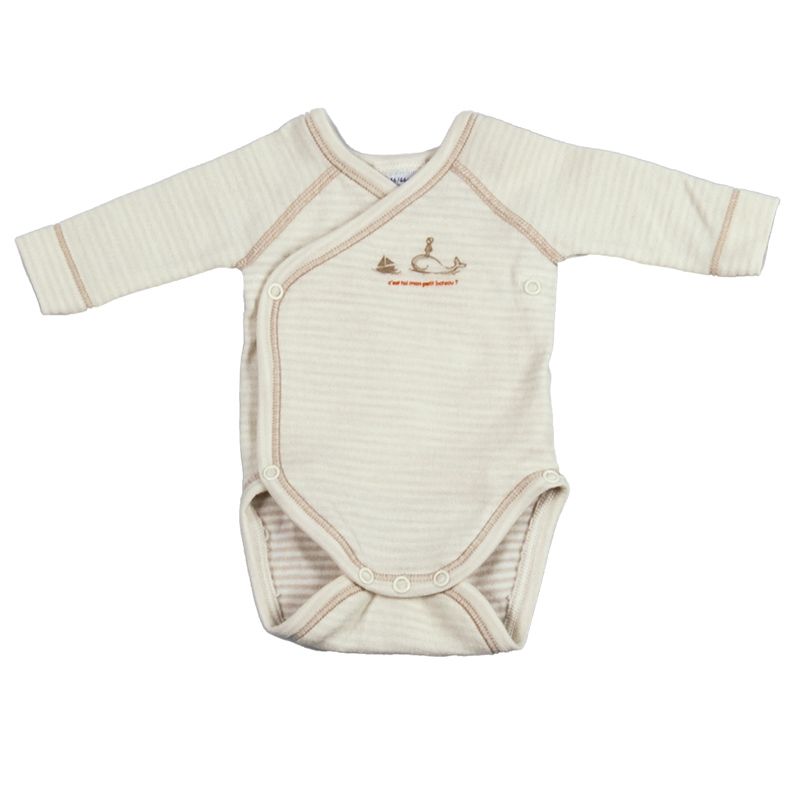 Petit Bateau. Slå-om uldbody i fantastisk lækker kvalitet.