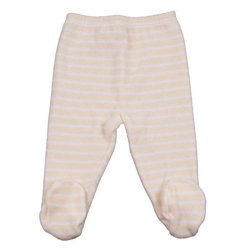 Petit Bateau. Frotté sparkebuks i gul og hvid strib