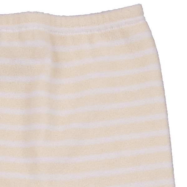 Petit Bateau. Frotté sparkebuks i gul og hvid strib, udsnit