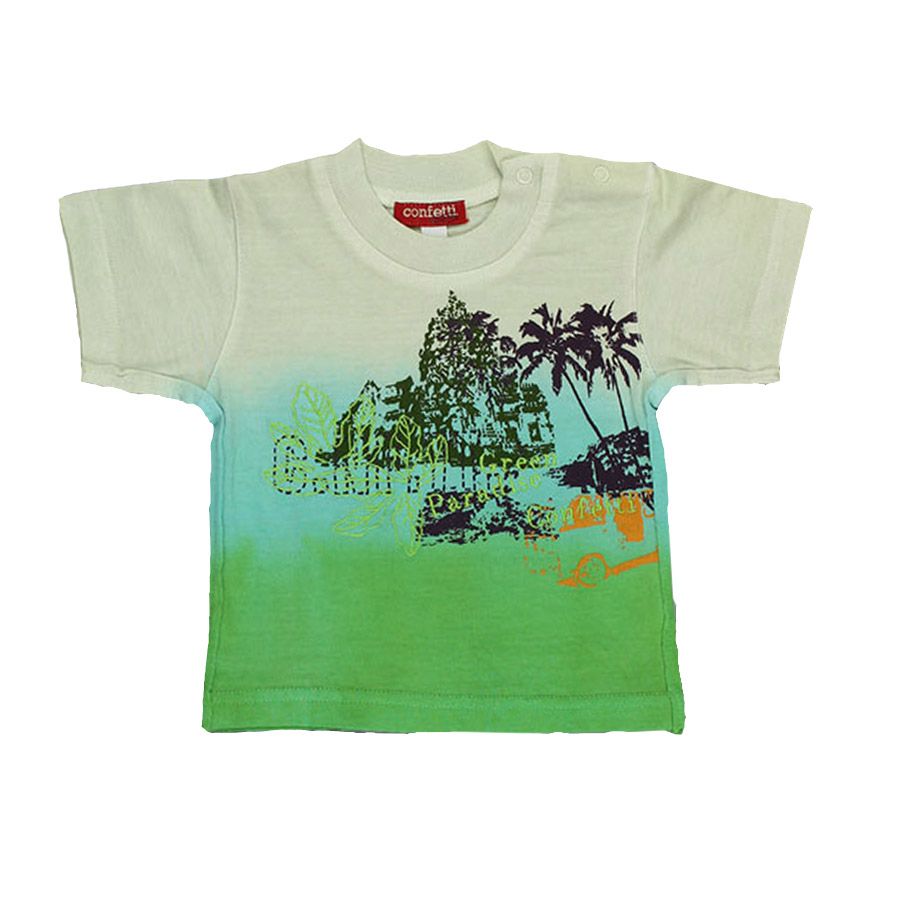Absorba. Baby t-shirt  med palmeø - dreng