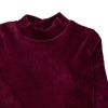 YCC. Vinrød velourbluse, udsnit