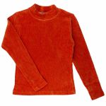 YCC. Velour pigebluse i orange