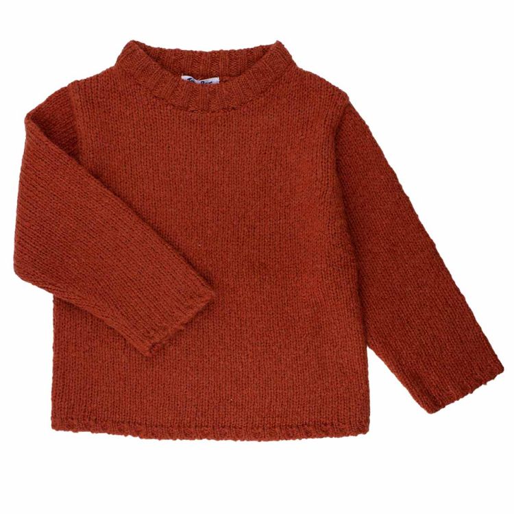 Tom Bus. Rustfarvet striksweater
