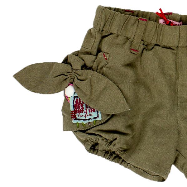 Confetti by Absorba. Babyshorts khaki til pige, udsnit