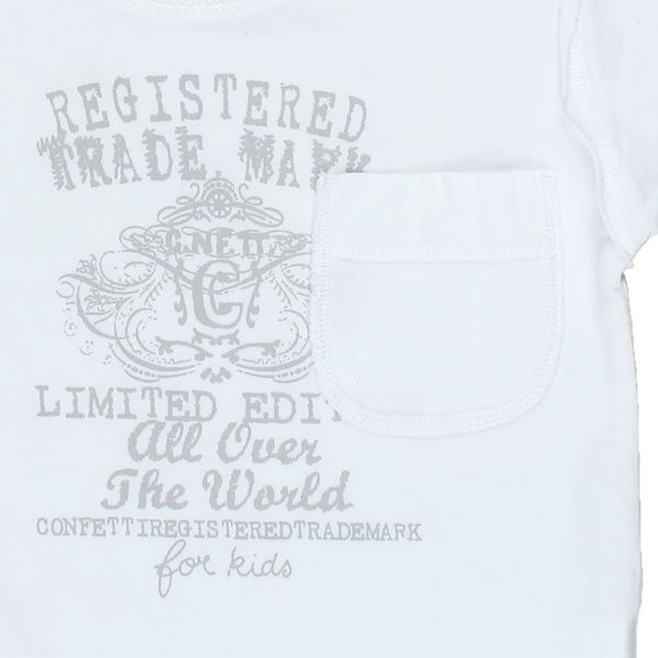 Confetti by Absorba. Baby T-shirt i hvid med print, udsnit 