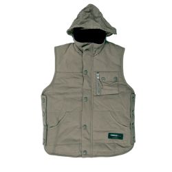 Urban Style YCC. Dynevest i lys khaki, med hætte