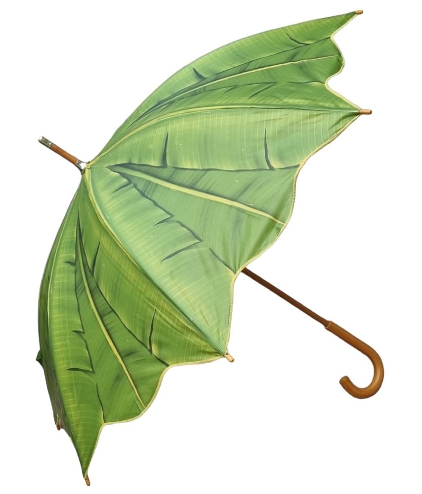  Stor paraply med palmebladsmotiv 
