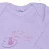 Petit Bateau. Lyslilla body med pink frøer,  udsnit