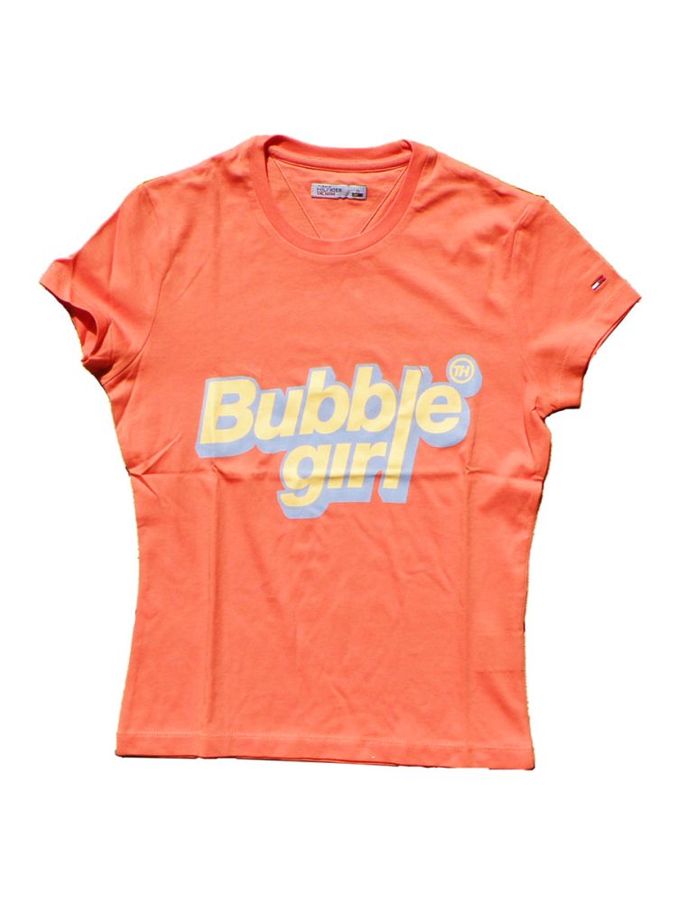 Tommy Hilfiger. Orange T-shirt med Bubble Girl print