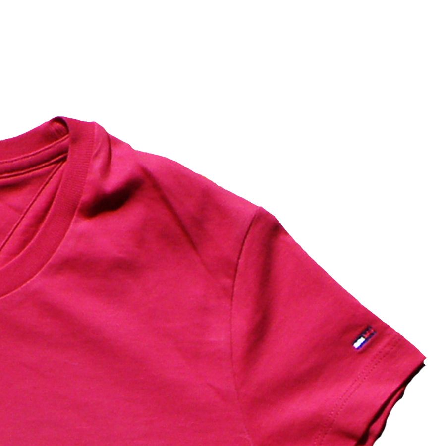 Tommy Hilfiger. Rød T-shirt med Bubble Girl, ærme