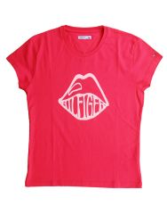 Tommy Hilfiger. Rød t-shirt med abstrakt print