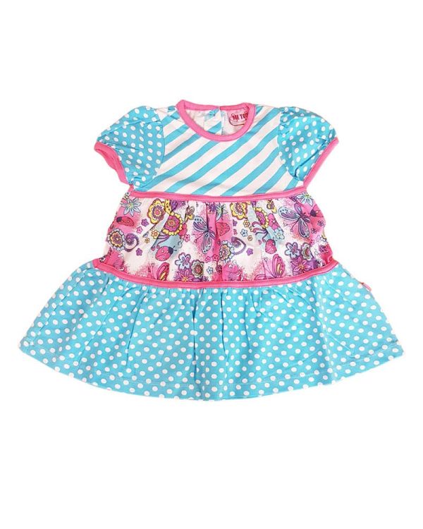 Me Too. Sommerkjole i turkise og pink farver