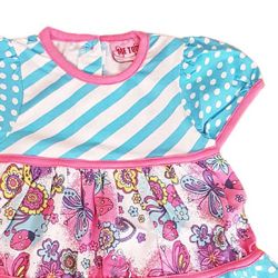 Me Too. Sommerkjole i turkise og pink farver, Udsnit
