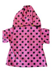 Celavi. Pink prikket regnjakke, ryg