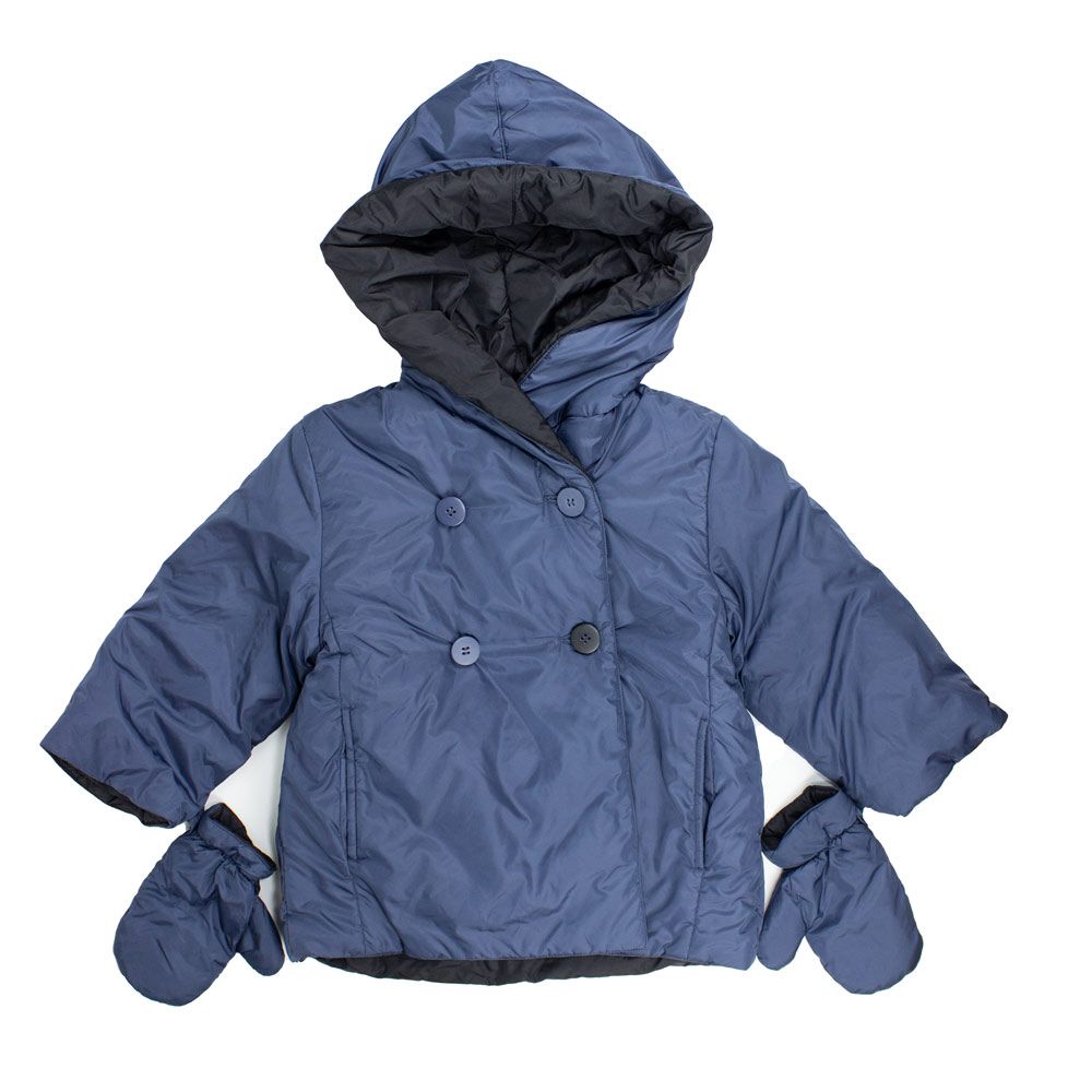 Petit Bateau. Dynejakke vendbar i marineblå
