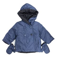 Petit Bateau. Dynejakke vendbar i marineblå