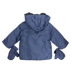 Petit Bateau. Dynejakke vendbar i marineblå - bag