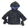 Petit Bateau. Dynejakke vendbar i marineblå - sort