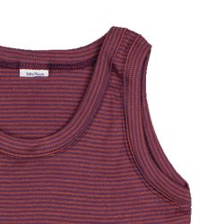 Petit Bateau. Drenge Undertrøje i violette striber, udsnit